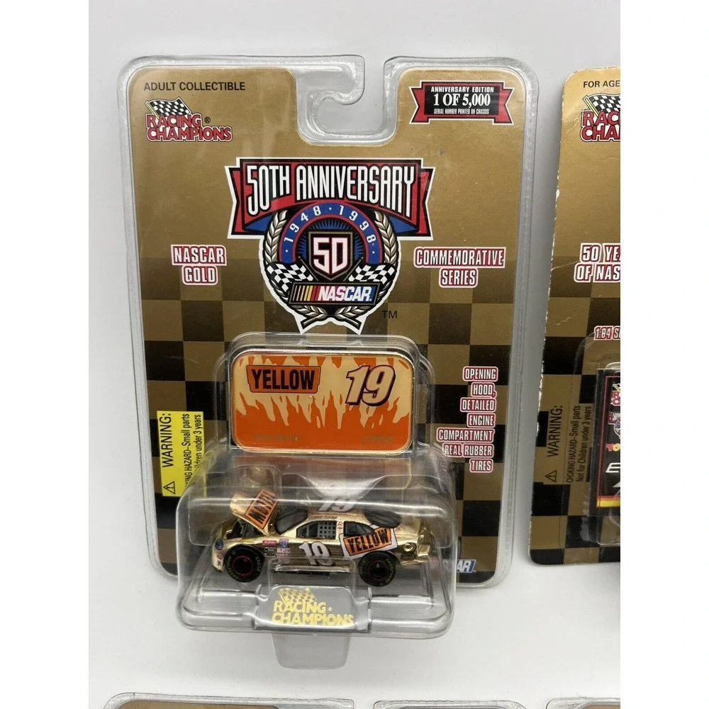 Lot Of‎ 8 Racing Champions Nascar 50th Anniversary Gold 1:64 Scale 1998